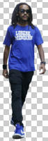 African, black, casual, cutout, cutout men, cutout people, day, diffuse, diffused light, eye level view, front, male, man, summer, walking