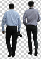 back, caucasian, couple, cutout, cutout couples, cutout people, day, diffuse, diffused light, eye level view, smart, spring, walking