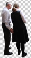 autumn, casual, caucasian, couple, cutout, cutout couples, cutout people, day, elderly, eye level view, natural light, side, standing