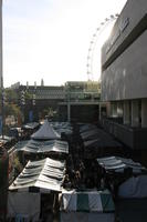 afternoon, autumn, building, city, day, elevated, England, London, market, shady, stand, sunny, The United Kingdom, urban