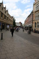 afternoon, bollard, Cambridge, day, England, eye level view, object, pavement, retail, spring, street, The United Kingdom