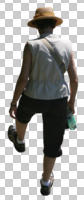 back, casual, caucasian, cutout, cutout people, cutout women, day, eye level view, female, summer, sunny, walking, woman