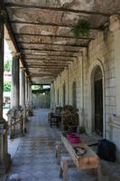 bench, ceiling, column, Croatia, Croatia, day, eye level view, furniture, sunny, villa