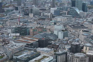 aerial view, city, day, diffuse, diffused light, England, London, overcast, The United Kingdom, urban, winter