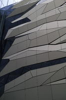 ambient light, below, close-up, dark, day, facade, modern, Poland, Poznan, retail, shady, shopping centre, Wielkopolskie