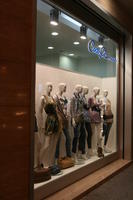 artificial lighting, Bari, eye level view, Italia , mannequin, night, object, Puglia, retail, shop, winter