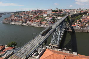 bridge, cityscape, day, elevated, Porto, Porto, Portugal, river, roof, spring, sunny, urban