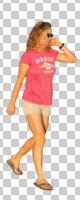 casual, caucasian, cutout, cutout people, cutout women, day, eye level view, female, front, summer, sunny, walking, woman