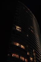 artificial lighting, building, building, England, eye level view, housing block, London, looking up, night, residential, The United Kingdom, tower, winter