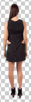 back, casual, caucasian, cutout, cutout people, cutout women, eye level view, female, indoor lighting, standing, studio lighting, summer, woman, youngster