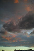 autumn, cloud, cloudy, Cumulus, dusk, dusk, evening, eye level view, natural light, open space, sky