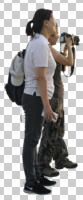 asian, casual, couple, cutout, cutout couples, cutout people, day, diffuse, diffused light, eye level view, side, standing, summer