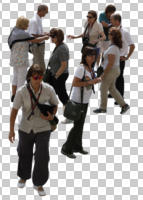 casual, cutout, cutout groups, cutout people, day, elevated, group, summer, sunny, walking