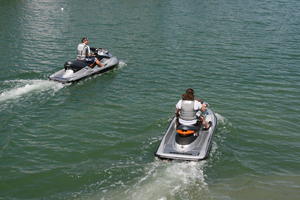 couple, day, elevated, Florida, jet ski, Miami, people, riding, summer, sunny, The United States