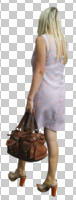 back, casual, caucasian, cutout, cutout people, cutout women, day, diffuse, diffused light, eye level view, female, summer, walking, woman