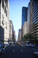 building, car, day, elevated, facade, Manhattan, New York, skyscraper, street, sunny, taxi, The United States