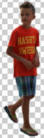 caucasian, child, cutout, cutout kids, cutout people, day, eye level view, walking