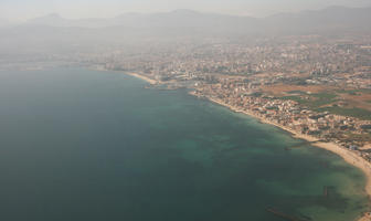 aerial view, afternoon, cityscape, day, Islas Baleares, Palma de Mallorca, seascape, Spain, summer, sunlight, sunny, sunshine, water