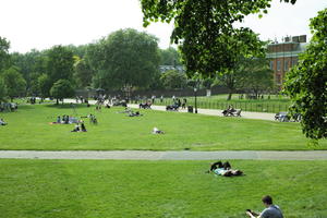 day, elevated, England, grass, Hyde Park, London, park, people, sitting, spring, sunny, The United Kingdom, vegetation