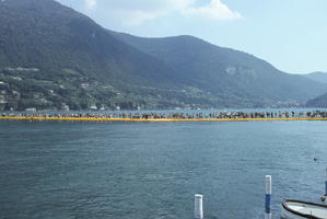 crowd, day, eye level view, Italia , lake, Lombardia, Monte Isola, mountain, platform, summer, sunny, walking
