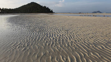 beach, eye level view, summer, sunset, Thailand