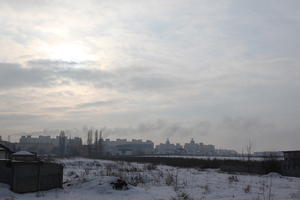 cloud, dusk, eye level view, field, overcast, Poland, sky, snow, Wielkopolskie, winter