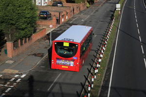 bollard, bus, day, elevated, England, London, natural light, park, road, sunny, The United Kingdom