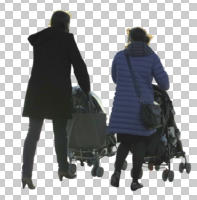 back, casual, caucasian, couple, cutout, cutout couples, cutout people, day, eye level view, family, sunny, walking, winter, woman
