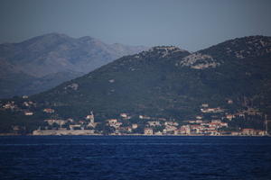 coastline, Croatia, day, eye level view, mountain, seascape, summer, town