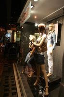 artificial lighting, Bari, eye level view, Italia , mannequin, night, object, Puglia, retail, shop, winter