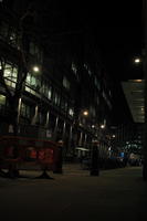 building, city, city, city lights, cityscape, England, evening, eye level view, London, lowered, night, street, The United Kingdom, winter