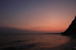 Bulgaria, clear, cliff, dusk, elevated, seascape, silhouette, sky, Varna