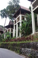 ambient light, day, eye level view, garden, Kedah, Malaysia, overcast, resort, tree, tropical, vegetation, villa